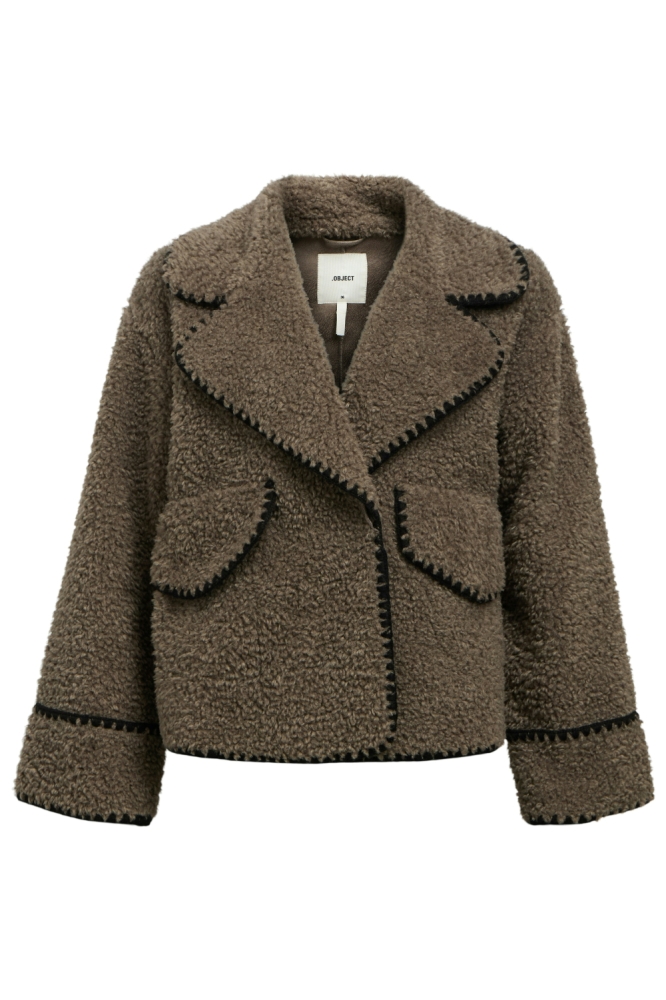 OBJSHIREN JACKET NOOS 23042501 MOREL/BLACK